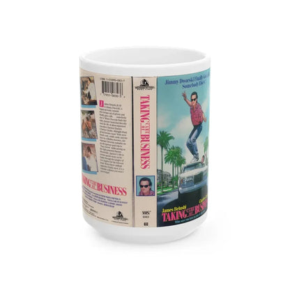 TAKING CARE OF BUSINESS (VHS COVER) - White Coffee Mug 15oz - Go Mug Yourself