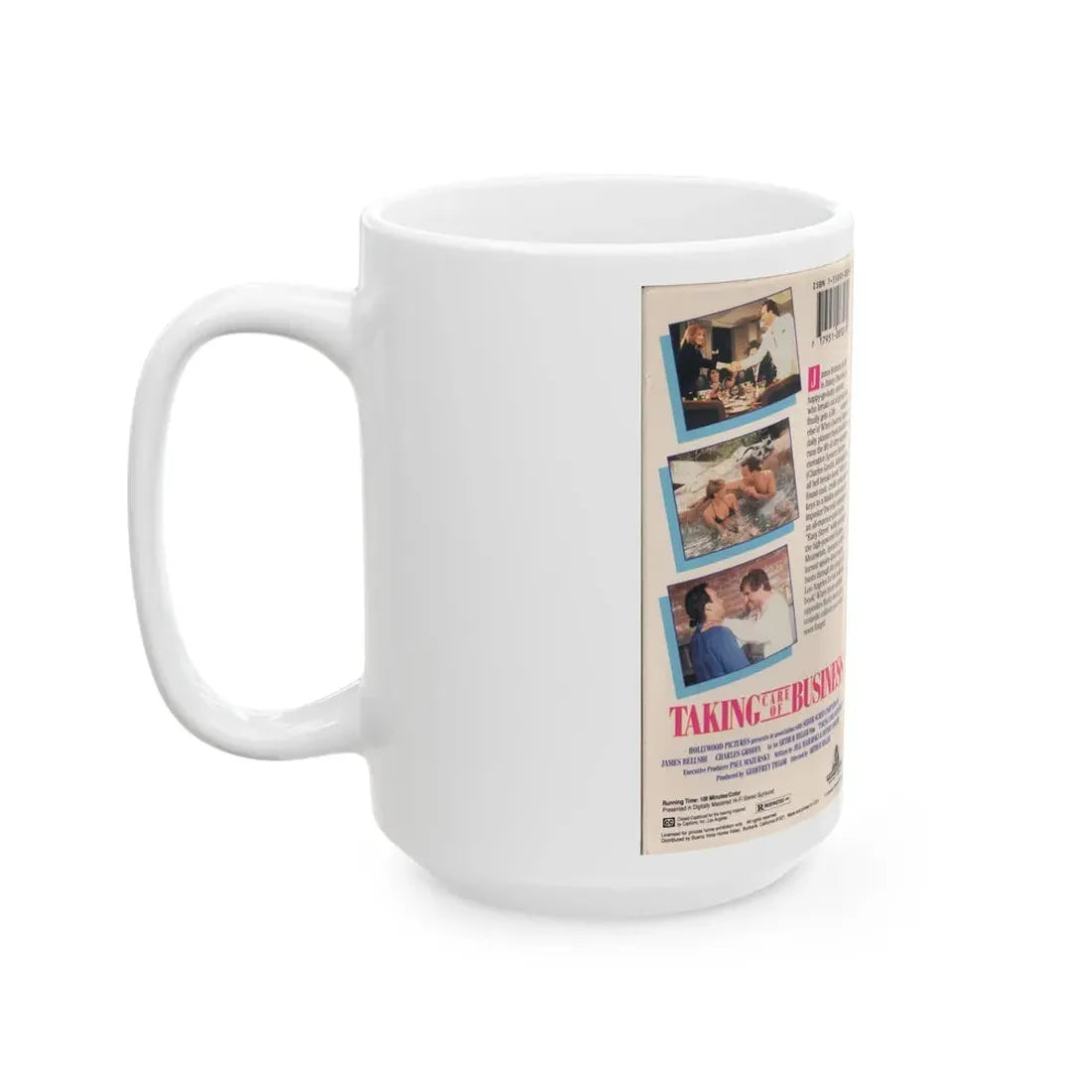 TAKING CARE OF BUSINESS (VHS COVER) - White Coffee Mug - Go Mug Yourself