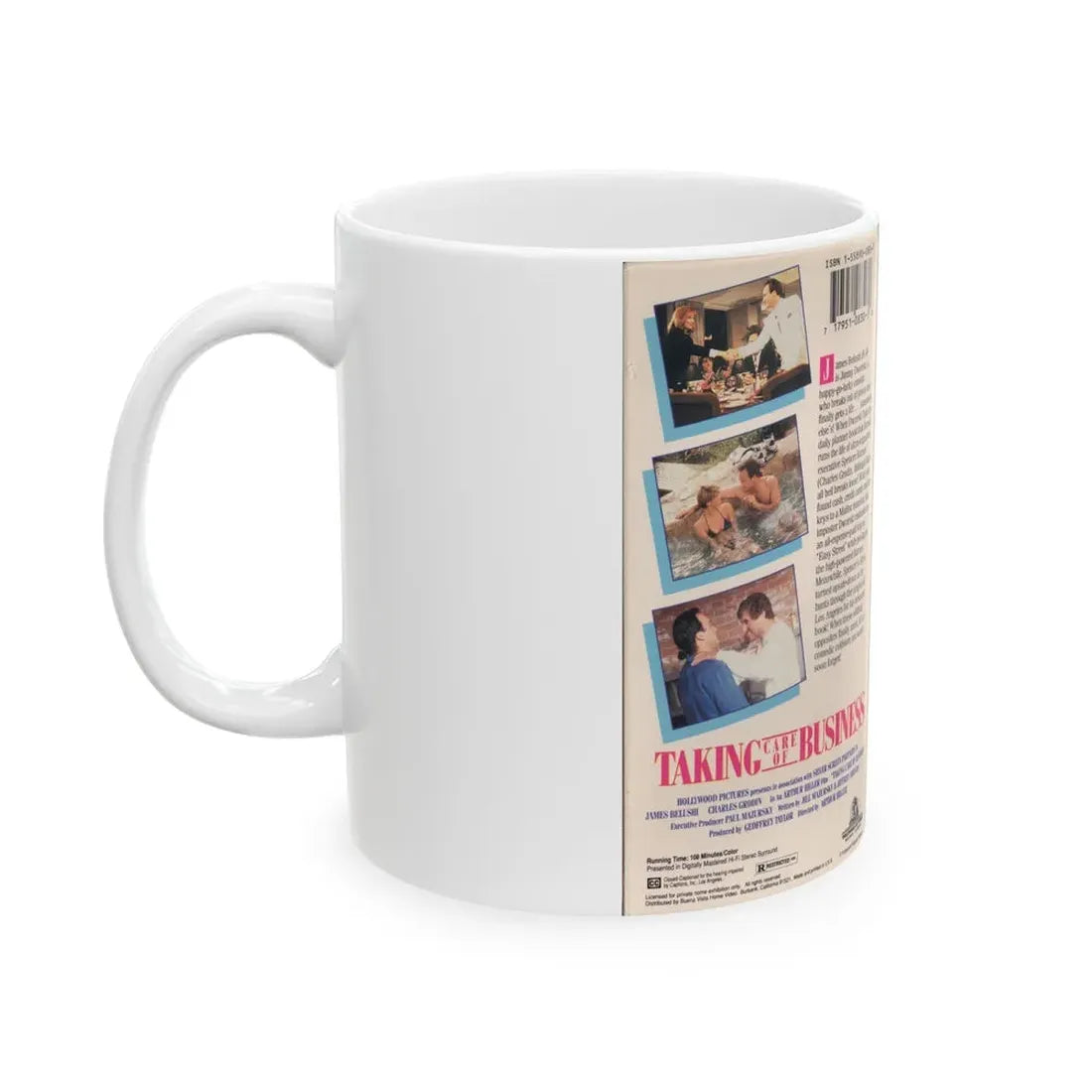 TAKING CARE OF BUSINESS (VHS COVER) - White Coffee Mug - Go Mug Yourself