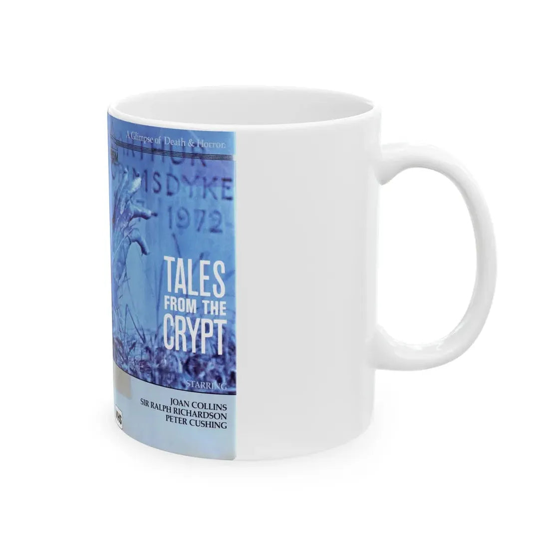 TALES FROM THE CRYPT 1972 (VHS COVER) - White Coffee Mug - Go Mug Yourself