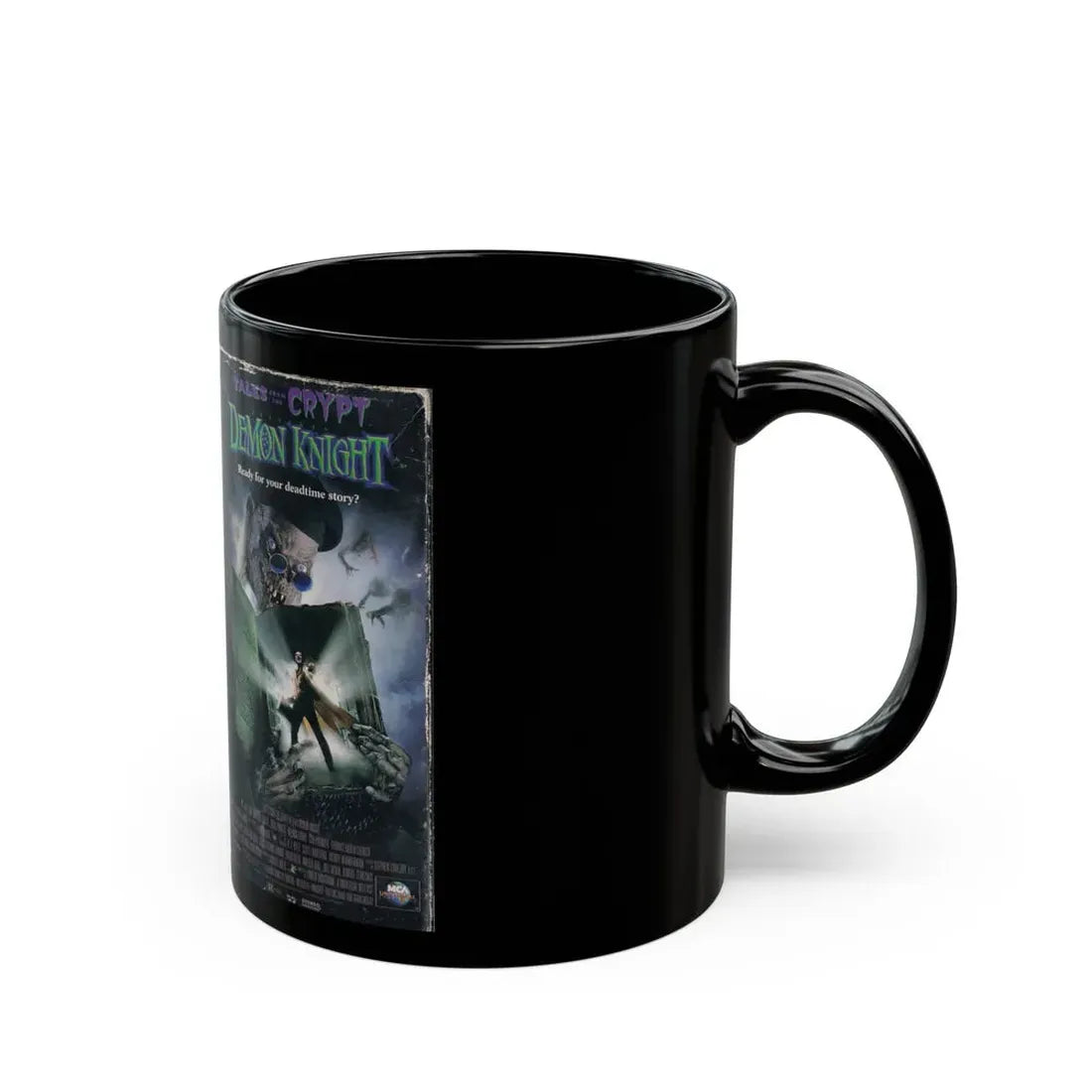 TALES FROM THE CRYPT DEMON KNIGHT (VHS COVER) - Black Coffee Mug - Go Mug Yourself