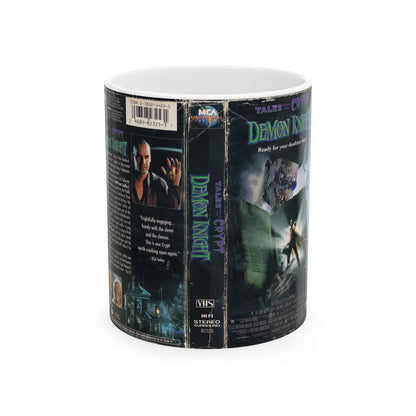 TALES FROM THE CRYPT DEMON KNIGHT (VHS COVER) - White Coffee Mug-11oz-Go Mug Yourself