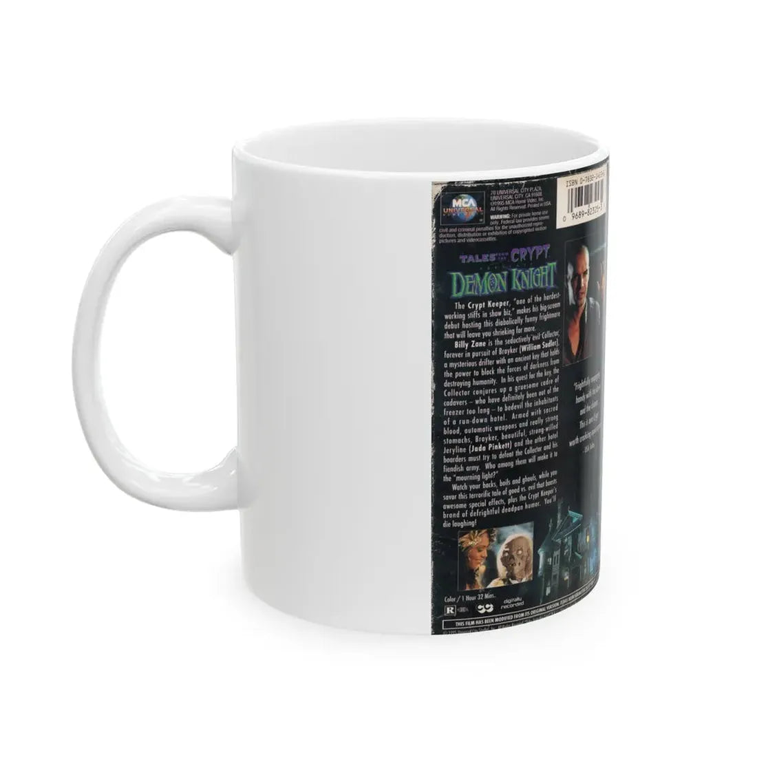 TALES FROM THE CRYPT DEMON KNIGHT (VHS COVER) - White Coffee Mug - Go Mug Yourself