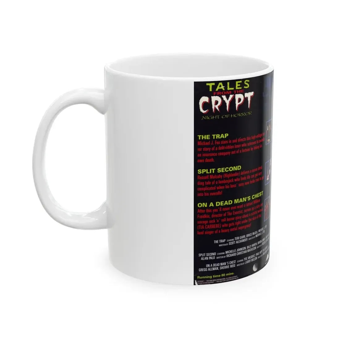 TALES FROM THE CRYPT NIGHT OF HORROR (VHS COVER) - White Coffee Mug - Go Mug Yourself
