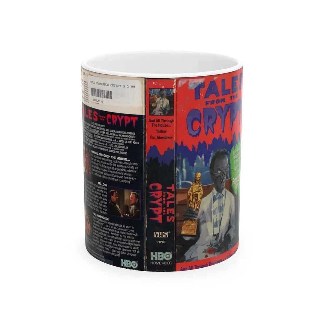 TALES FROM THE CRYPT THE ROBERT ZEMECKIS COLLECTION (VHS COVER) - White Coffee Mug 11oz - Go Mug Yourself