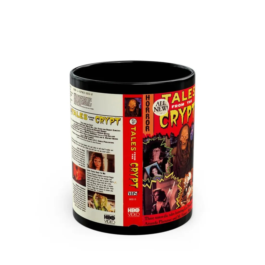 TALES FROM THE CRYPT TV SHOW HBO VIDEO (VHS COVER) - Black Coffee Mug 11oz - Go Mug Yourself