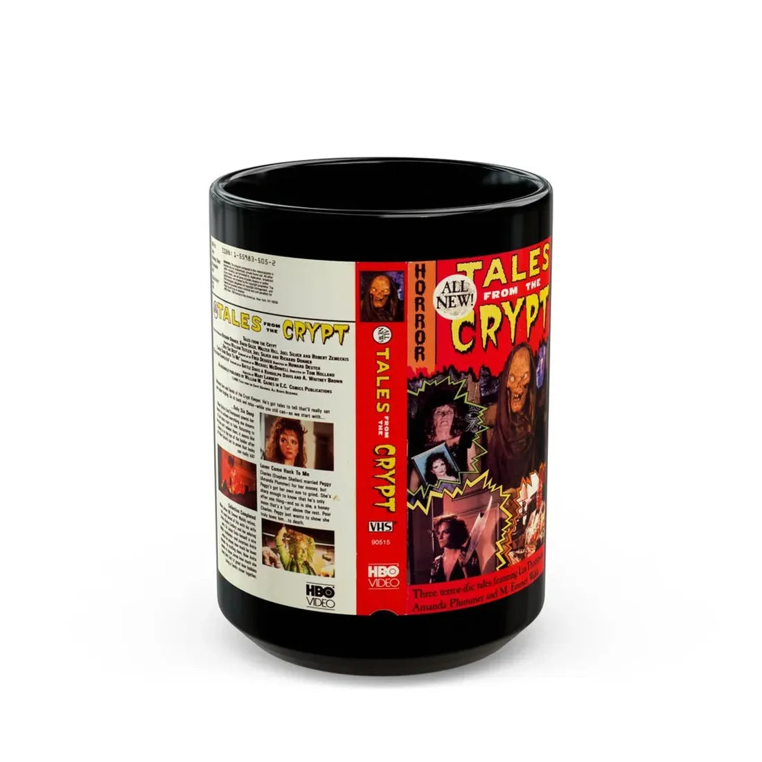 TALES FROM THE CRYPT TV SHOW HBO VIDEO (VHS COVER) - Black Coffee Mug 15oz - Go Mug Yourself