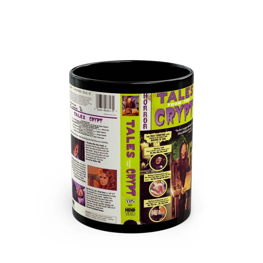 TALES FROM THE CRYPT TV SHOW (VHS COVER) - Black Coffee Mug-11oz-Go Mug Yourself