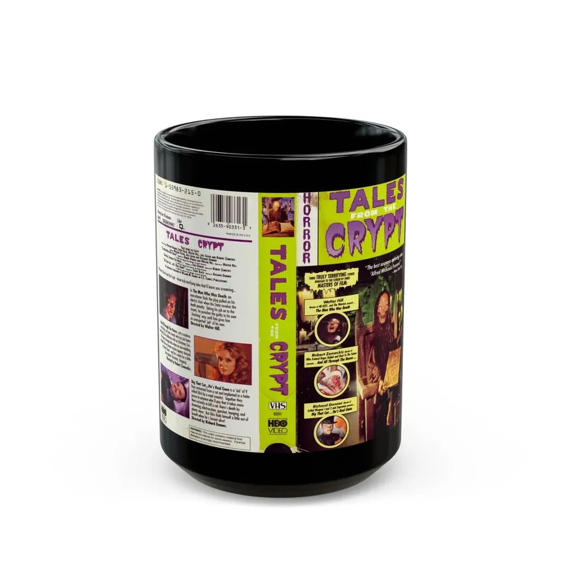TALES FROM THE CRYPT TV SHOW (VHS COVER) - Black Coffee Mug 15oz - Go Mug Yourself