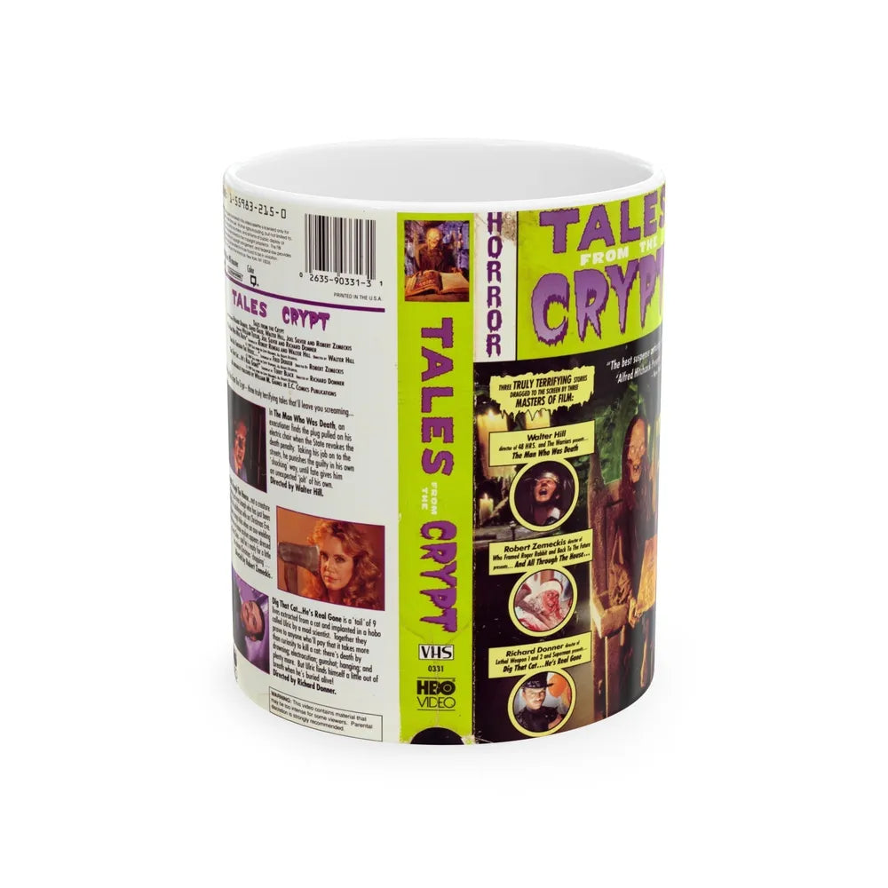 TALES FROM THE CRYPT TV SHOW (VHS COVER) - White Coffee Mug-11oz-Go Mug Yourself