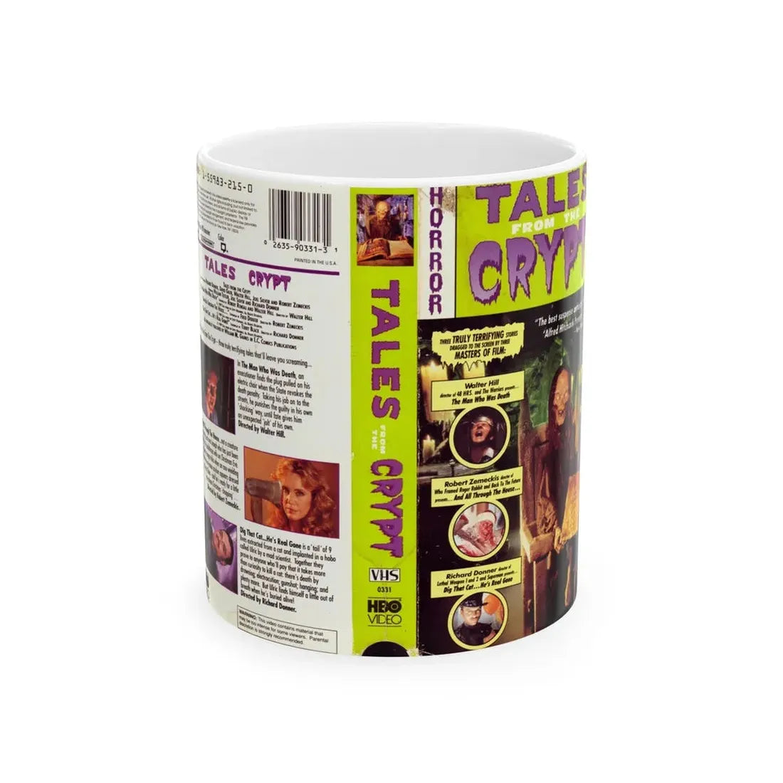 TALES FROM THE CRYPT TV SHOW (VHS COVER) - White Coffee Mug 11oz - Go Mug Yourself