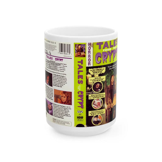 TALES FROM THE CRYPT TV SHOW (VHS COVER) - White Coffee Mug-15oz-Go Mug Yourself