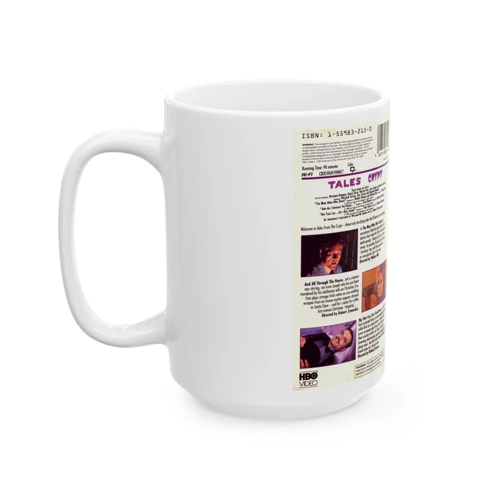 TALES FROM THE CRYPT TV SHOW (VHS COVER) - White Coffee Mug-Go Mug Yourself