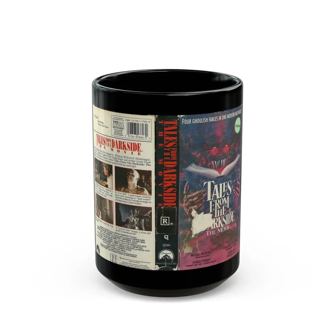 TALES FROM THE DARKSIDE THE MOVIE ANTHOLOGY (VHS COVER) - Black Coffee Mug 15oz - Go Mug Yourself