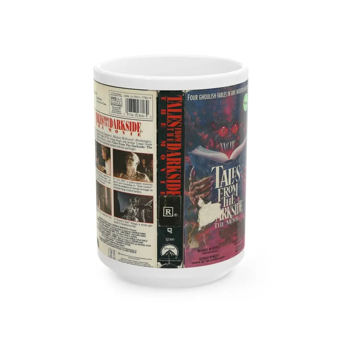 TALES FROM THE DARKSIDE THE MOVIE ANTHOLOGY (VHS COVER) - White Coffee Mug 15oz - Go Mug Yourself