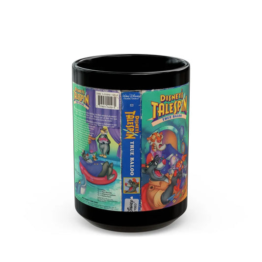 TALESPIN TRUE BALOO (VHS COVER) - Black Coffee Mug-15oz-Go Mug Yourself