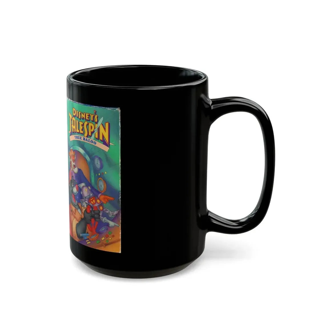 TALESPIN TRUE BALOO (VHS COVER) - Black Coffee Mug - Go Mug Yourself