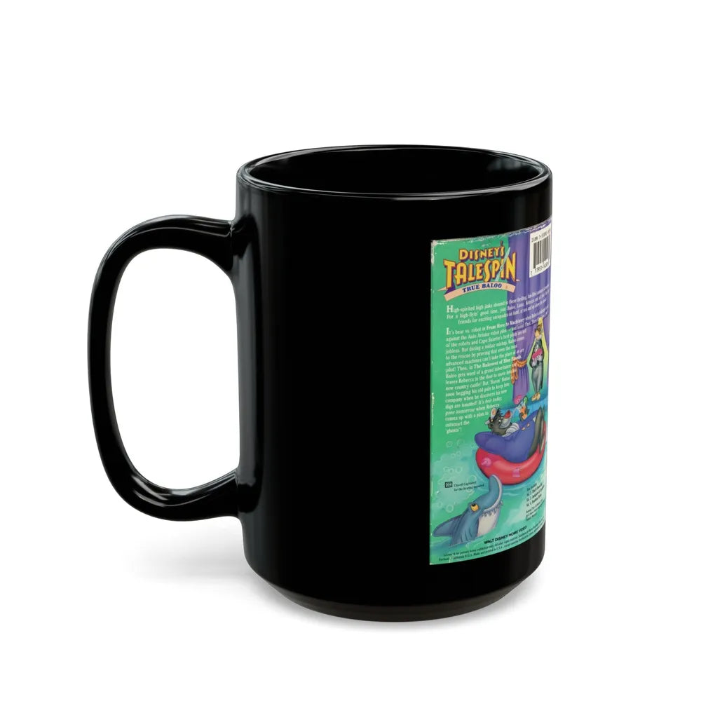 TALESPIN TRUE BALOO (VHS COVER) - Black Coffee Mug-Go Mug Yourself