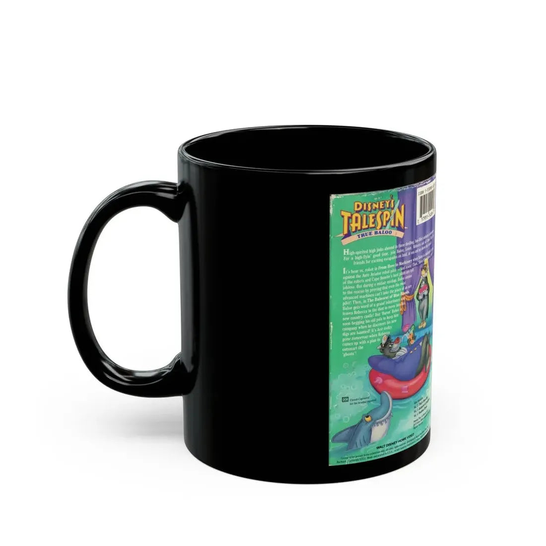 TALESPIN TRUE BALOO (VHS COVER) - Black Coffee Mug - Go Mug Yourself