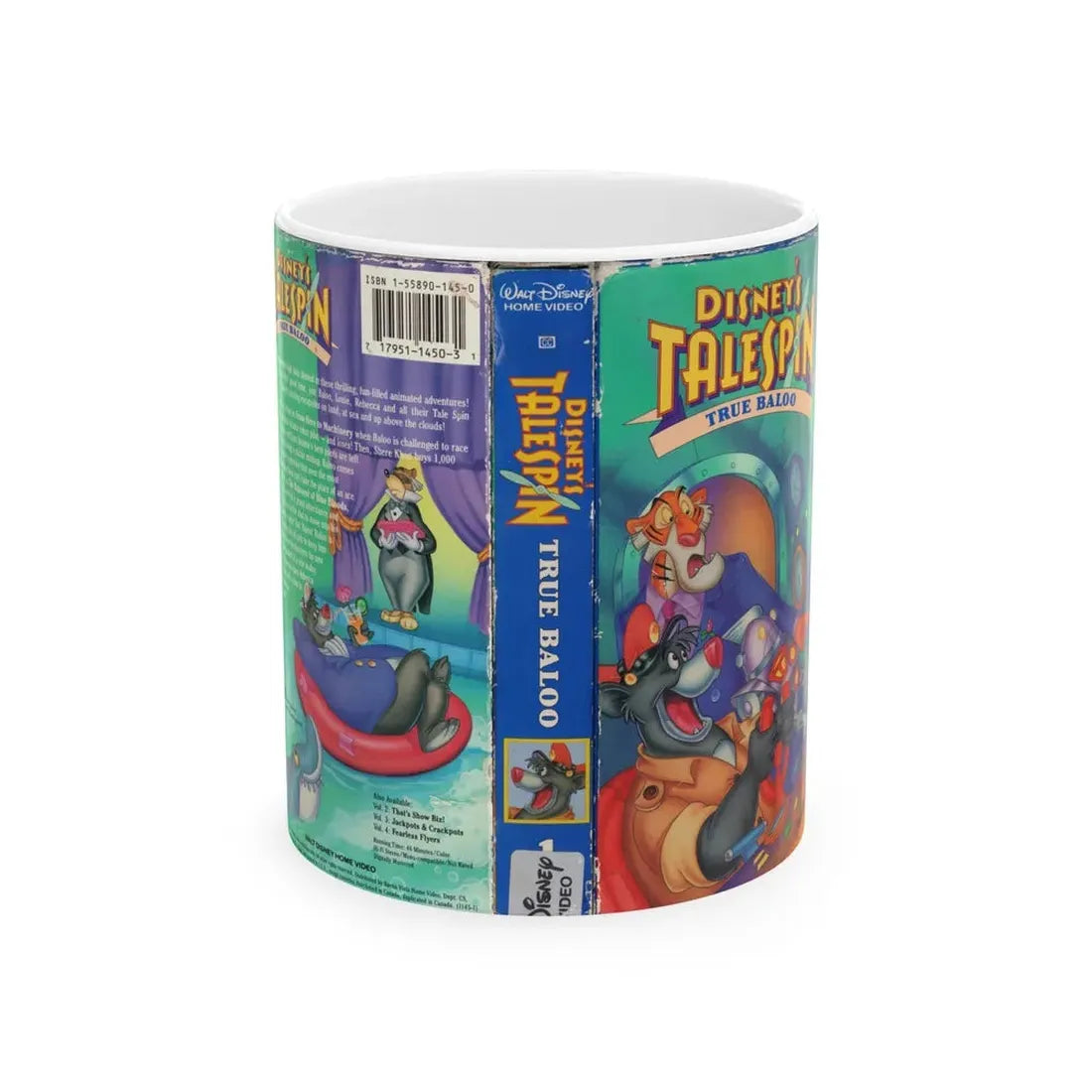 TALESPIN TRUE BALOO (VHS COVER) - White Coffee Mug 11oz - Go Mug Yourself