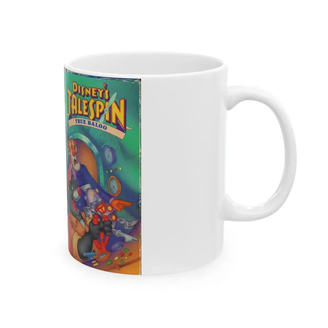 TALESPIN TRUE BALOO (VHS COVER) - White Coffee Mug - Go Mug Yourself