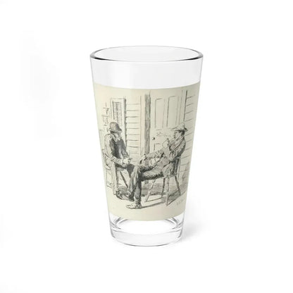 Talking It Over, Harper's Weekly story illustration, November 29, 1890 (Magazine Illustration) Pint Glass 16oz 16oz - Go Mug Yourself