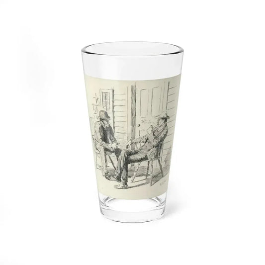 Talking It Over, Harper's Weekly story illustration, November 29, 1890 (Magazine Illustration) Pint Glass 16oz 16oz - Go Mug Yourself