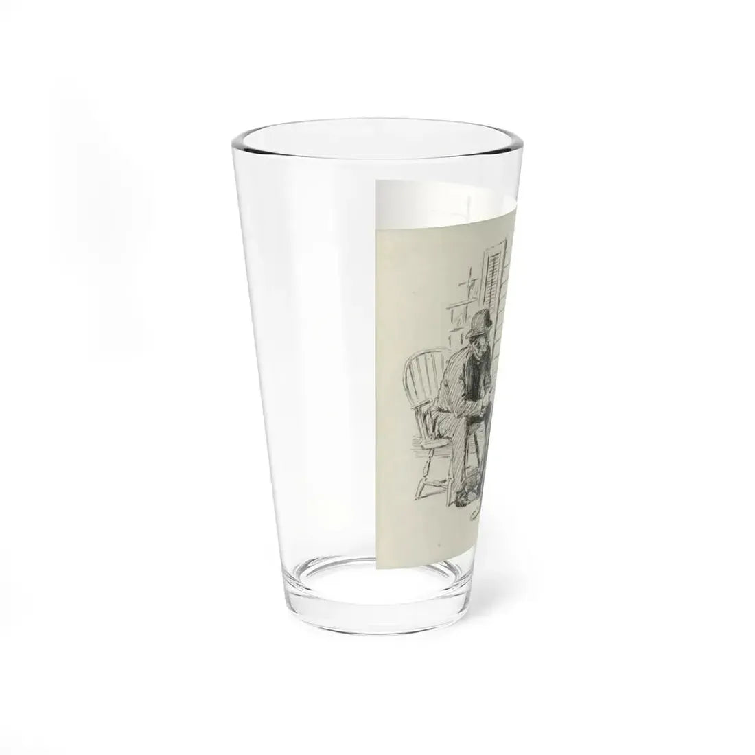 Talking It Over, Harper's Weekly story illustration, November 29, 1890 (Magazine Illustration) Pint Glass 16oz - Go Mug Yourself