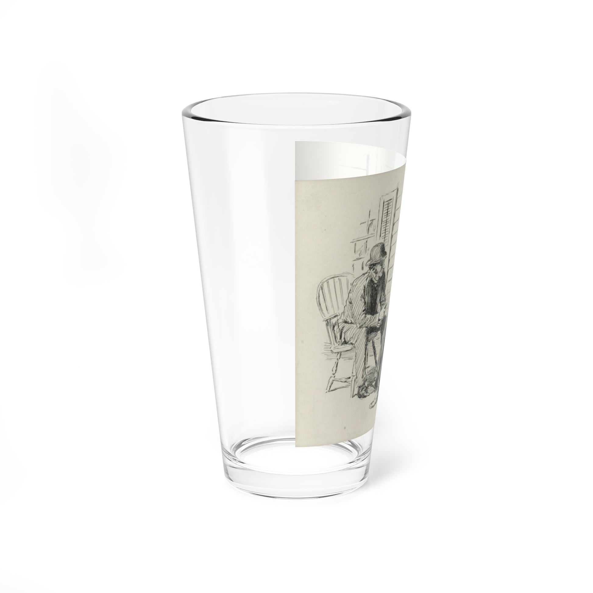 Talking It Over, Harper's Weekly story illustration, November 29, 1890 (Magazine Illustration) Pint Glass 16oz-Go Mug Yourself