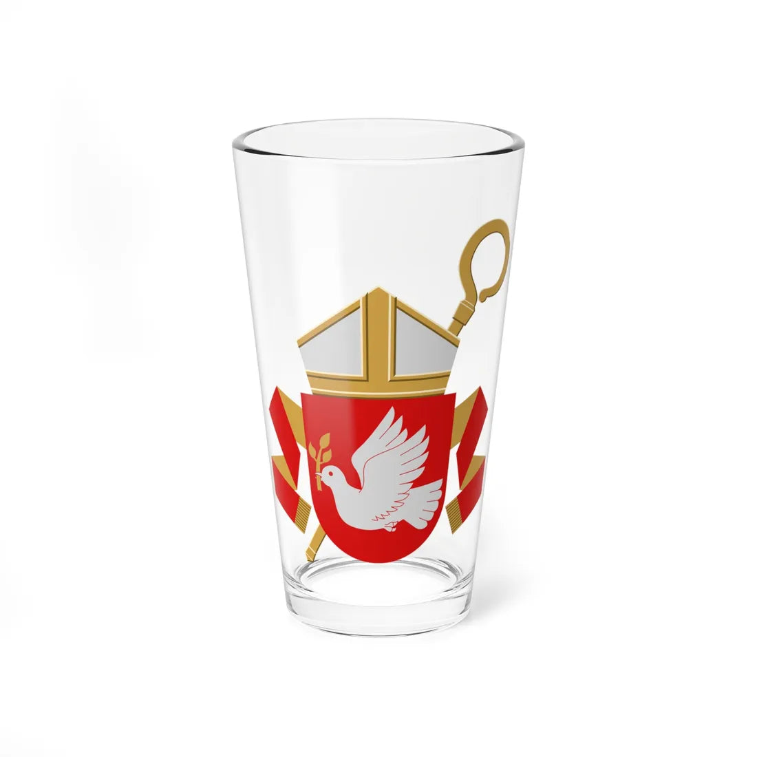 Tampereen piispan vaakuna (Finland) (Coat of Arms) Pint Glass 16oz 16oz - Go Mug Yourself