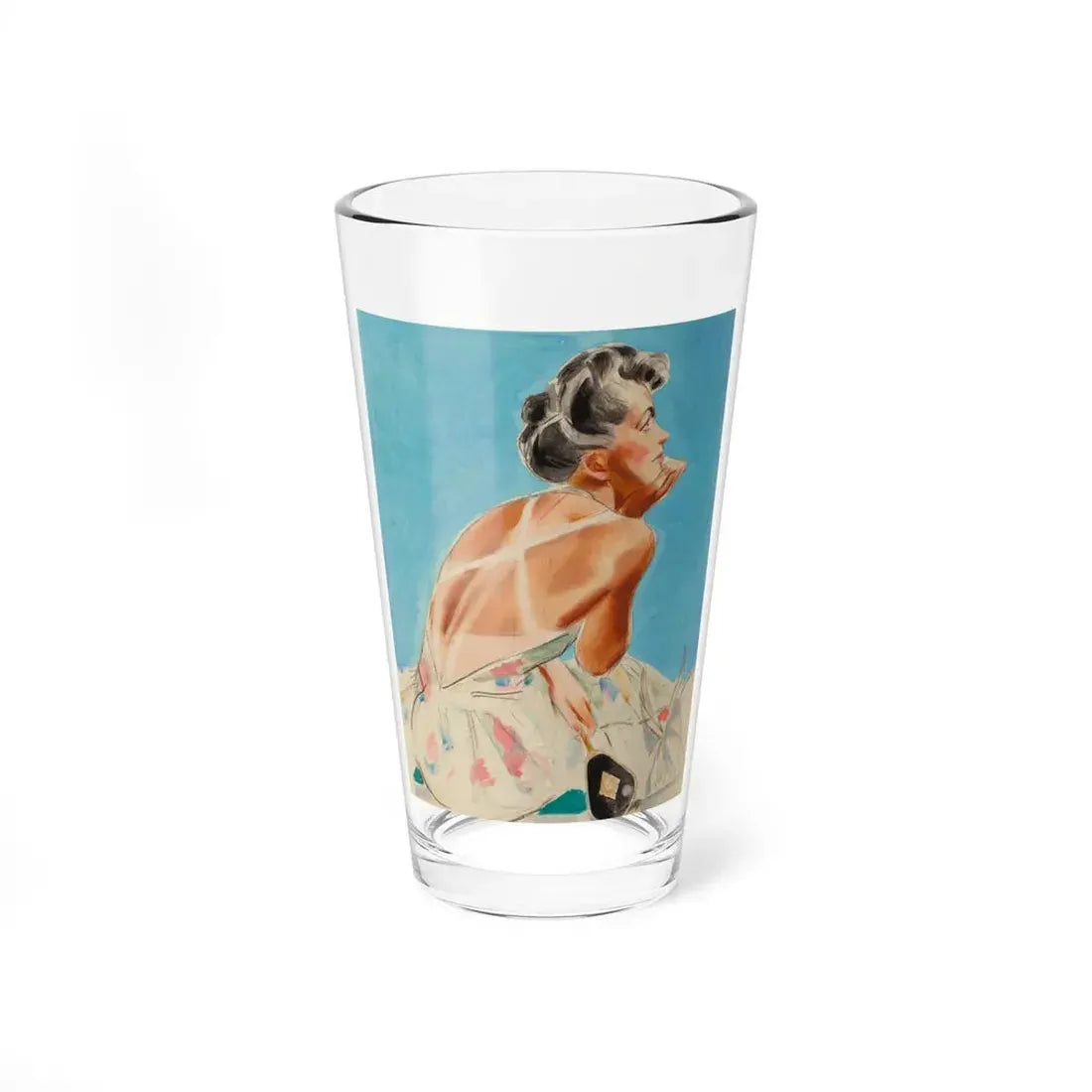 Tan Lines, The Saturday Evening Post cover study (Magazine Illustration) Pint Glass 16oz 16oz - Go Mug Yourself
