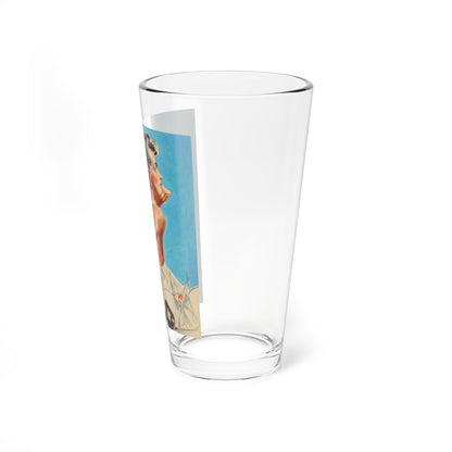 Tan Lines, The Saturday Evening Post cover study (Magazine Illustration) Pint Glass 16oz-Go Mug Yourself