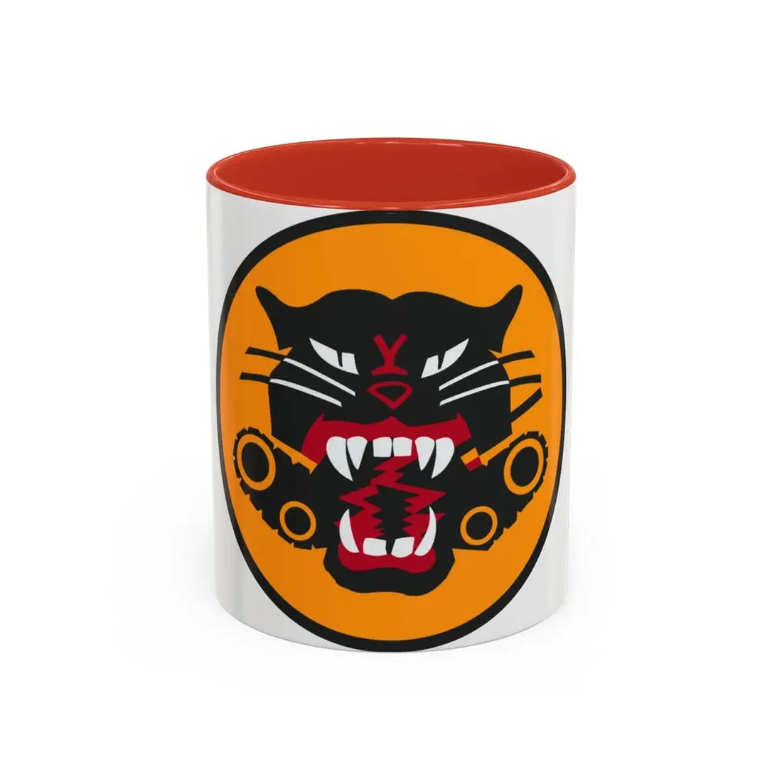 Tank Destroyer Forces (U.S. Army) Accent Coffee Mug 11oz Red - Go Mug Yourself