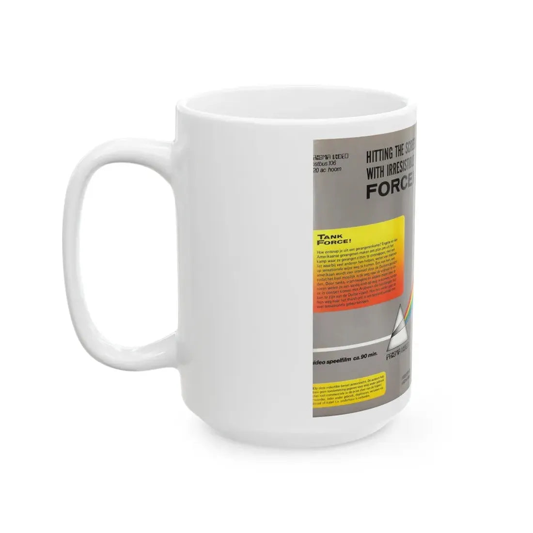 TANK FORCE (VHS COVER) - White Coffee Mug - Go Mug Yourself