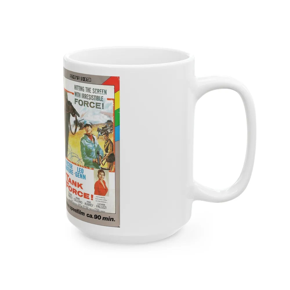 TANK FORCE (VHS COVER) - White Coffee Mug-Go Mug Yourself