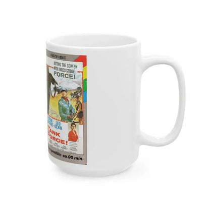 TANK FORCE (VHS COVER) - White Coffee Mug - Go Mug Yourself