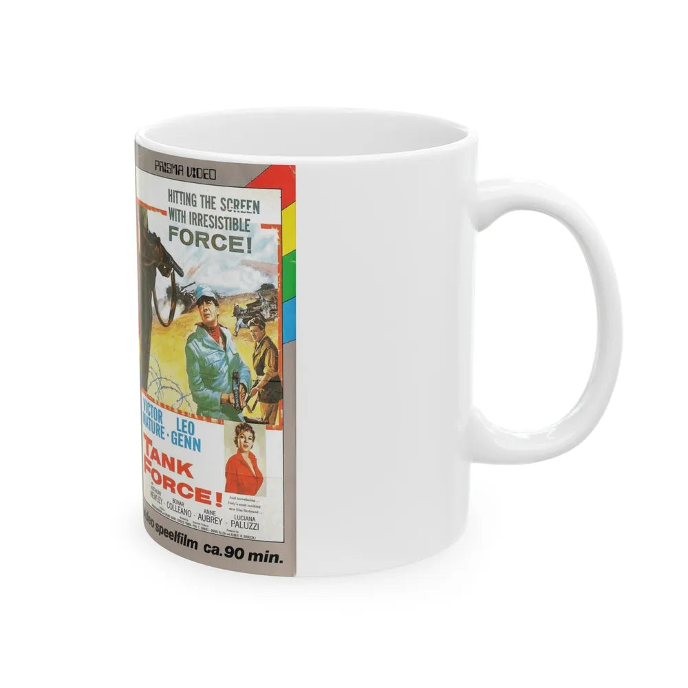 TANK FORCE (VHS COVER) - White Coffee Mug-Go Mug Yourself