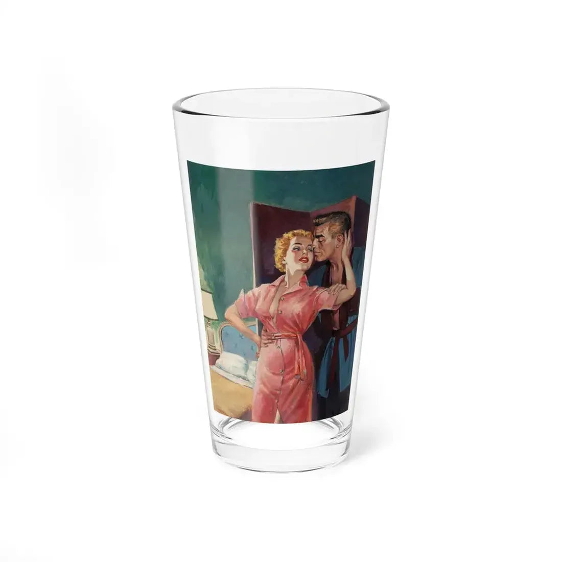 Tap Softly On My Bedroom Door, paperback cover, 1959 - Pint Glass 16oz 16oz - Go Mug Yourself