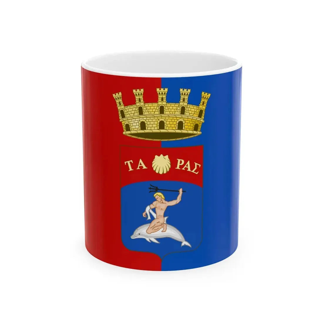 Taranto-Bandiera (Italy) White Coffee Mug 11oz - Go Mug Yourself