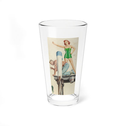 Tarpon Fever, The Saturday Evening Post story illustration, March 21, 1956 (Magazine Illustration) Pint Glass 16oz-16oz-Go Mug Yourself