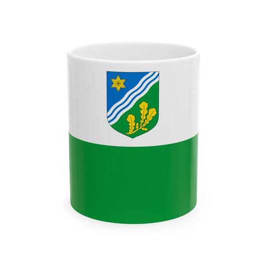 Tartumaa lipp (Estonia) White Coffee Mug 11oz - Go Mug Yourself
