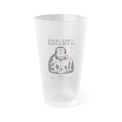 TARZ & BOY & JANE & CHEETAH 1975 Movie Poster - Frosted Pint Glass 16oz Default Title - Go Mug Yourself
