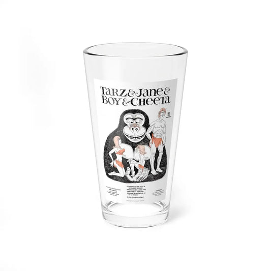 TARZ & BOY & JANE & CHEETAH 1975 Movie Poster - Pint Glass 16oz 16oz - Go Mug Yourself