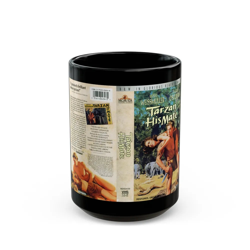 TARZAN AND HIS MATE (VHS COVER) - Black Coffee Mug-15oz-Go Mug Yourself