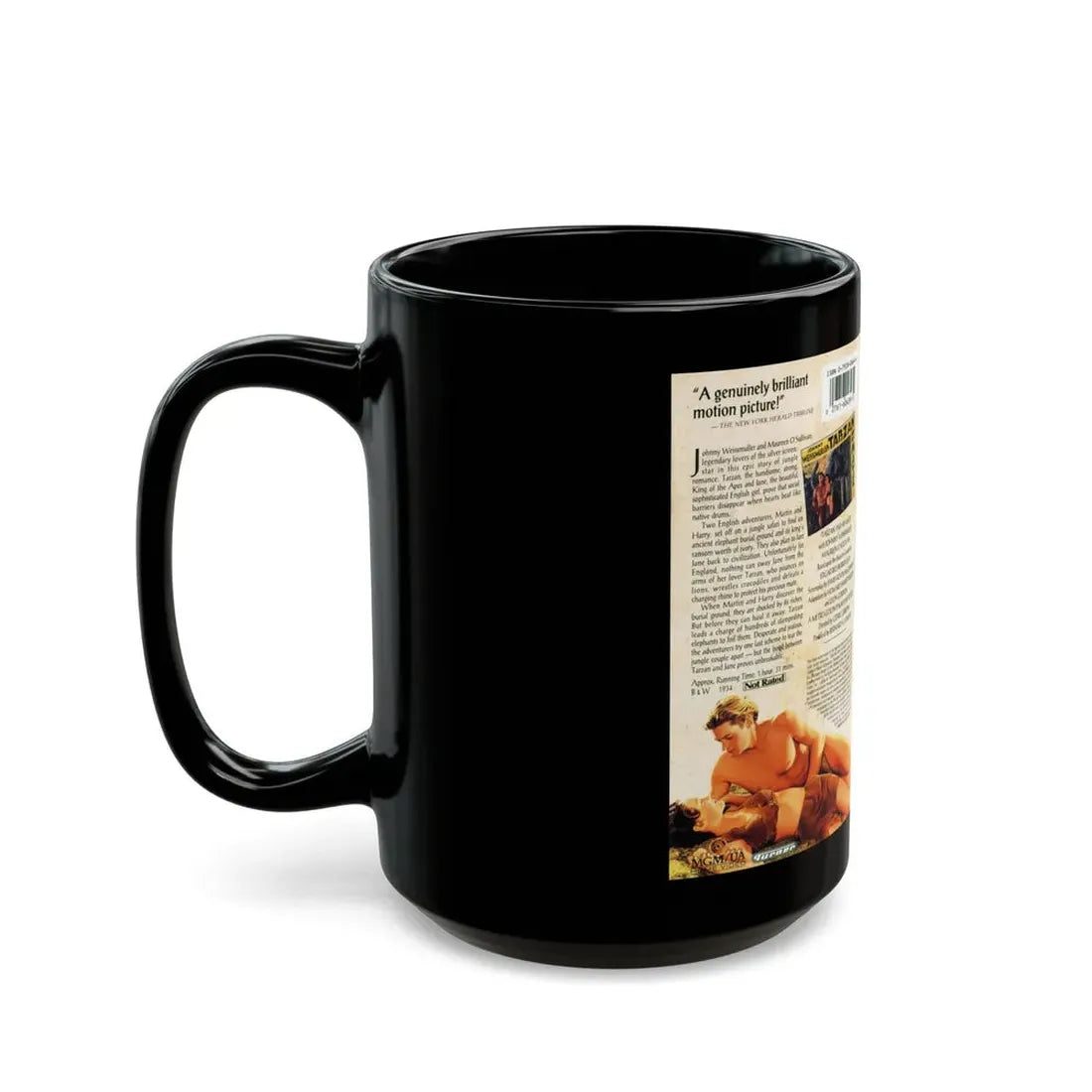 TARZAN AND HIS MATE (VHS COVER) - Black Coffee Mug - Go Mug Yourself