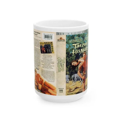 TARZAN AND HIS MATE (VHS COVER) - White Coffee Mug 15oz - Go Mug Yourself