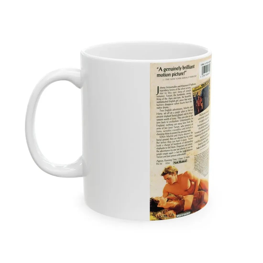 TARZAN AND HIS MATE (VHS COVER) - White Coffee Mug - Go Mug Yourself