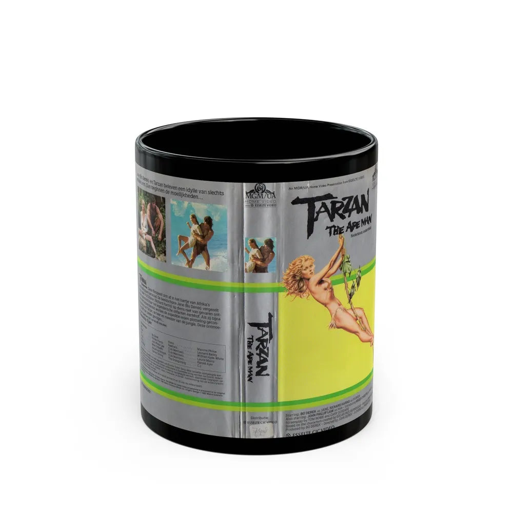 TARZAN THE APE MAN MGM (VHS COVER) - Black Coffee Mug-11oz-Go Mug Yourself