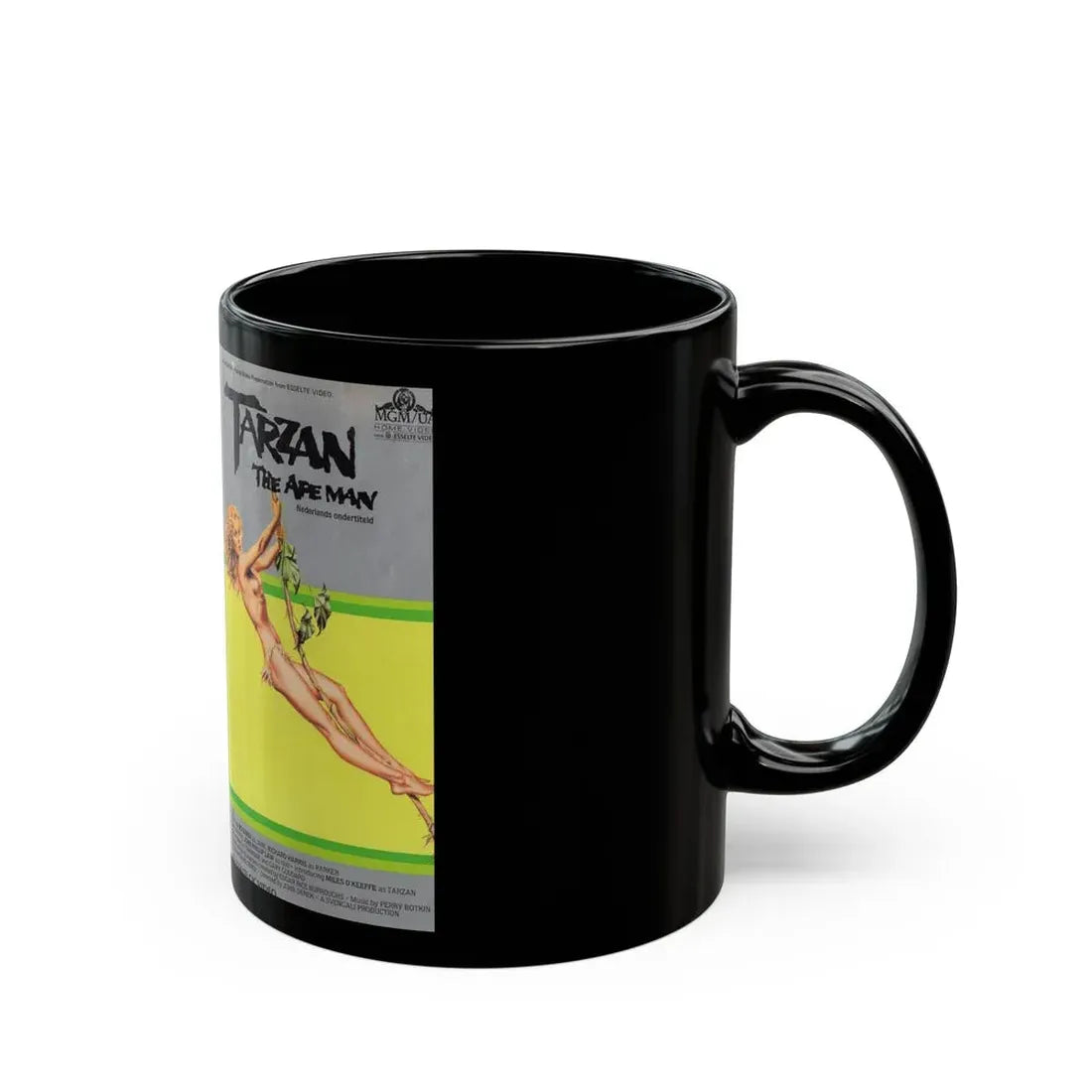 TARZAN THE APE MAN MGM (VHS COVER) - Black Coffee Mug - Go Mug Yourself