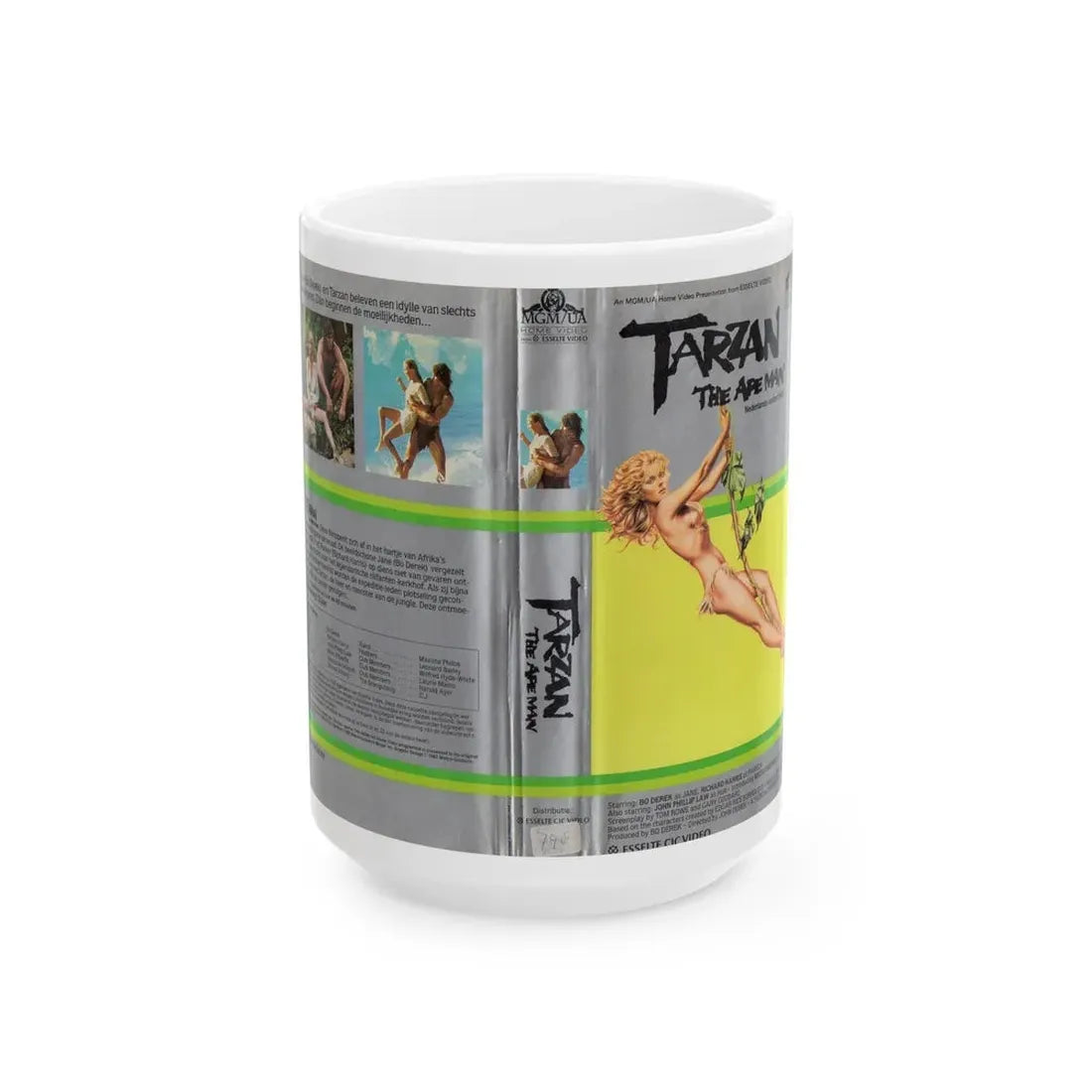 TARZAN THE APE MAN MGM (VHS COVER) - White Coffee Mug 15oz - Go Mug Yourself